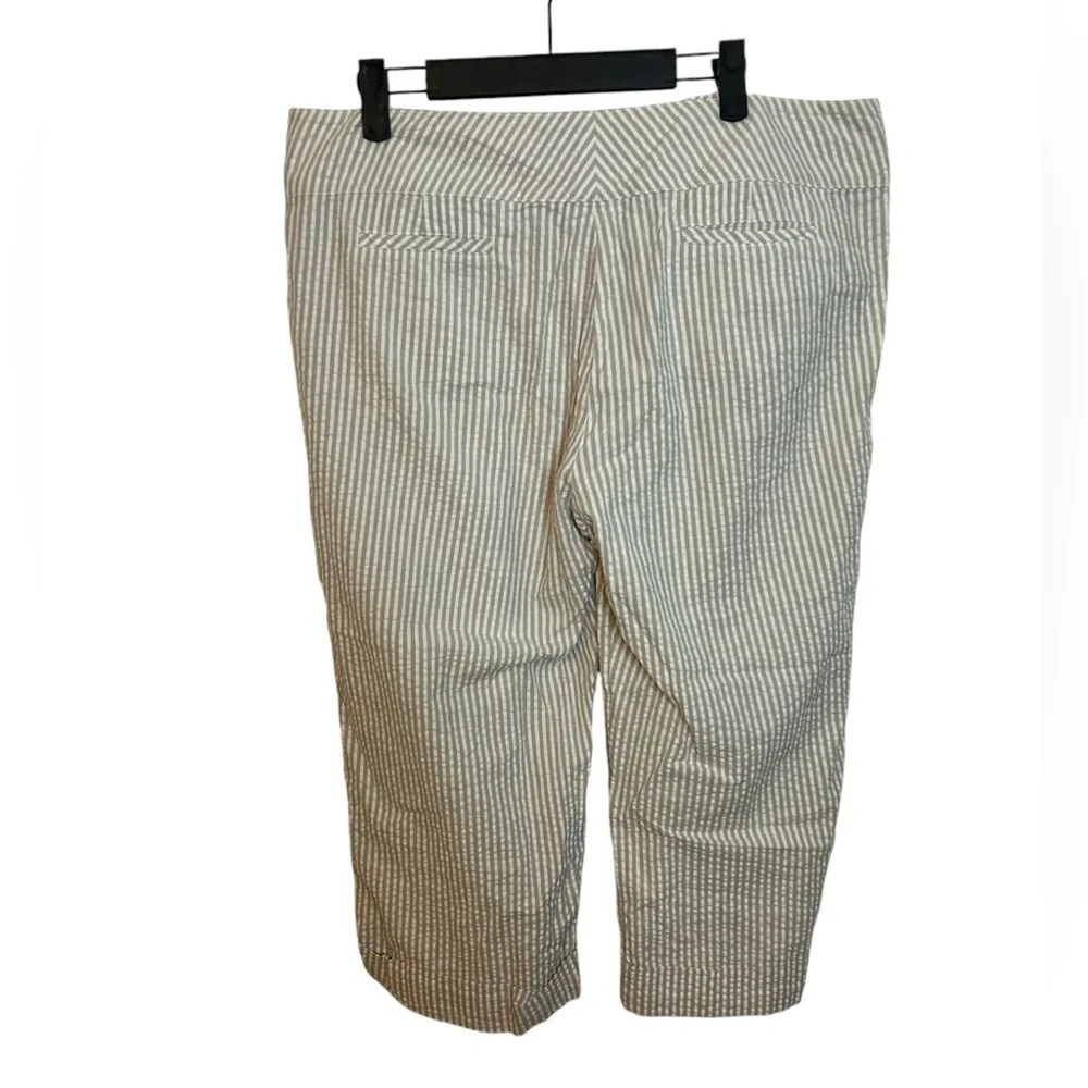 Sandro Seersucker Wide Leg Capris - Picture 2 of 4